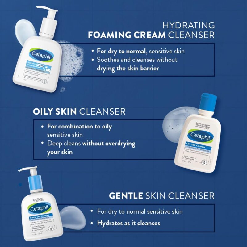 Cetaphil Hydrating foaming Face Wash, Cream to Foam Cleanser 236ml | Niacinamide, Pro-Vitamin B5 & and Aloe for Gentle Cleansing - Image 3