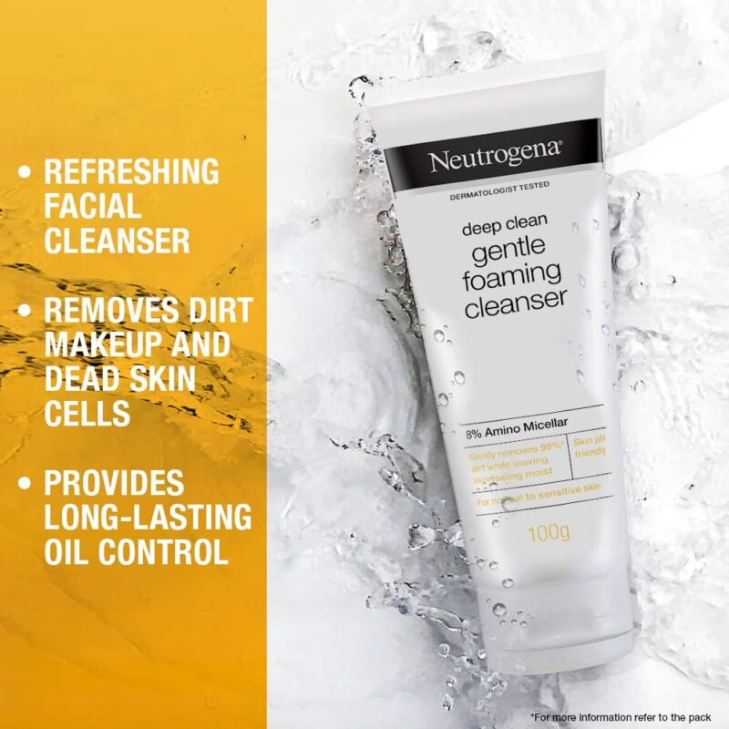 Neutrogena Deep Clean Gentle Foaming Cleanser - 100G - Image 4