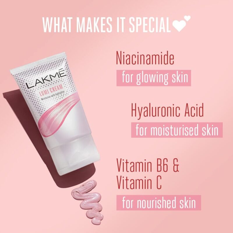 Lakme Lumi Cream - moisturiser with highlighter 60g - Image 2