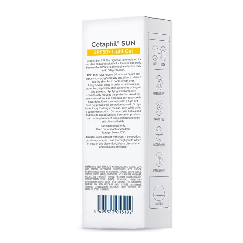 Cetaphil Combination Skin Sun Spf 50 Sunscreen, Very High Protection Light Gel, Water Resistant, Vitamin E, 50 Ml, Pack Of 1 - Image 6