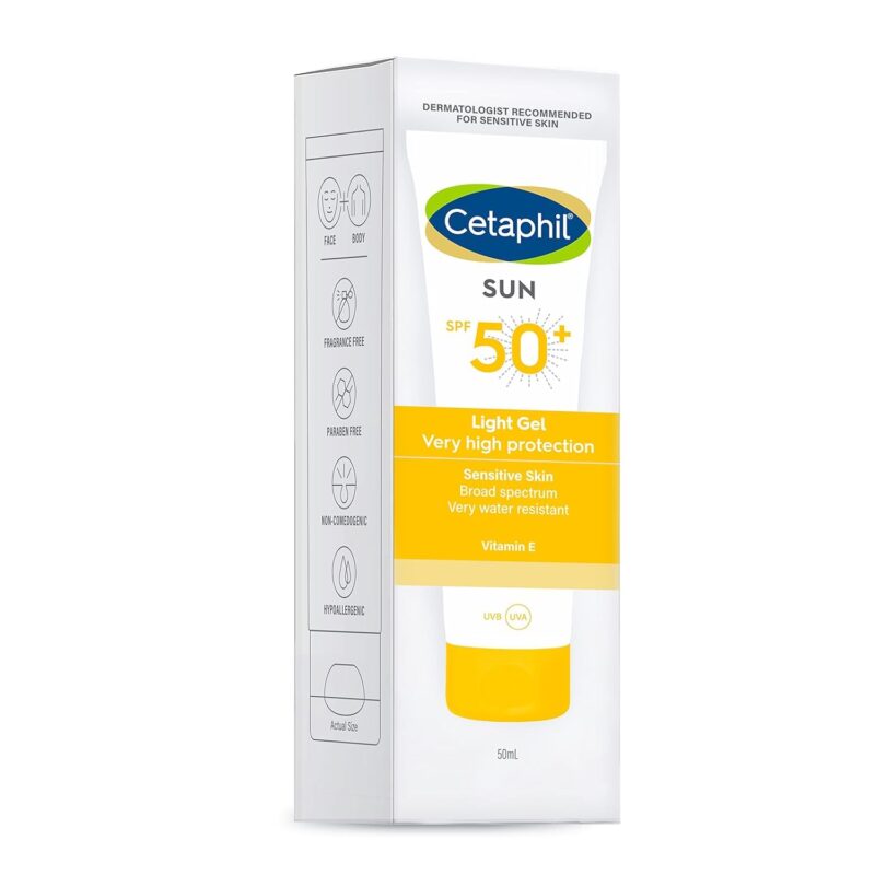 Cetaphil Combination Skin Sun Spf 50 Sunscreen, Very High Protection Light Gel, Water Resistant, Vitamin E, 50 Ml, Pack Of 1 - Image 2