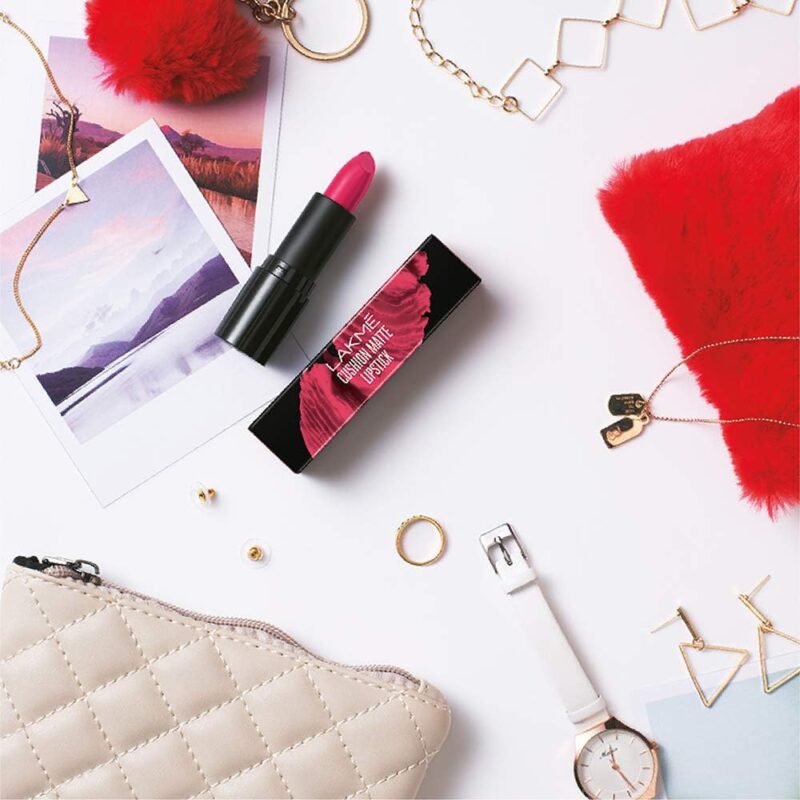 Lakme Cushion Matte Lipstick - CP11 Pink Petal 4.5gm - Image 4