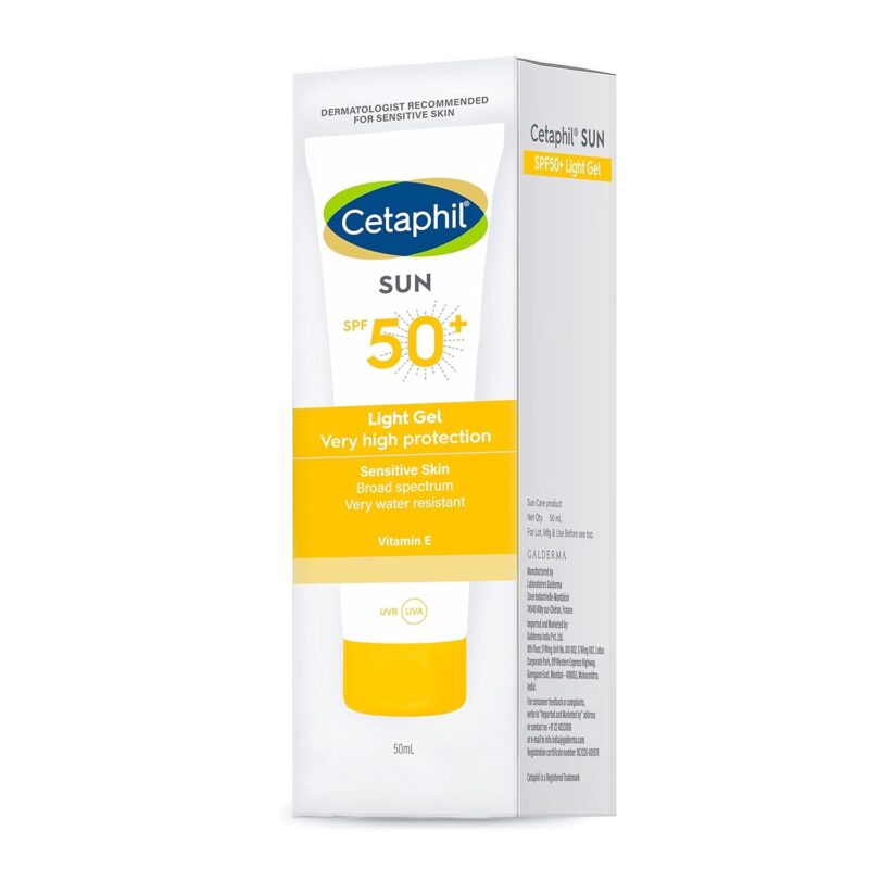Cetaphil Combination Skin Sun Spf 50 Sunscreen, Very High Protection Light Gel, Water Resistant, Vitamin E, 50 Ml, Pack Of 1 - Image 4