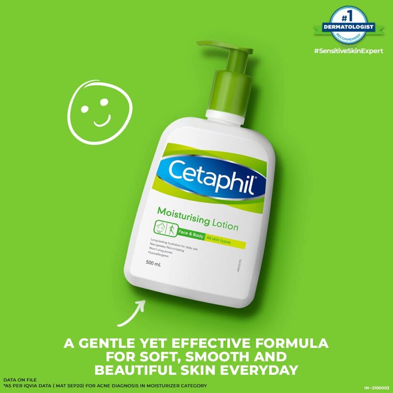 Cetaphil Moisturising Lotion for Face & Body, Normal to dry skin - 500 ml - Image 2