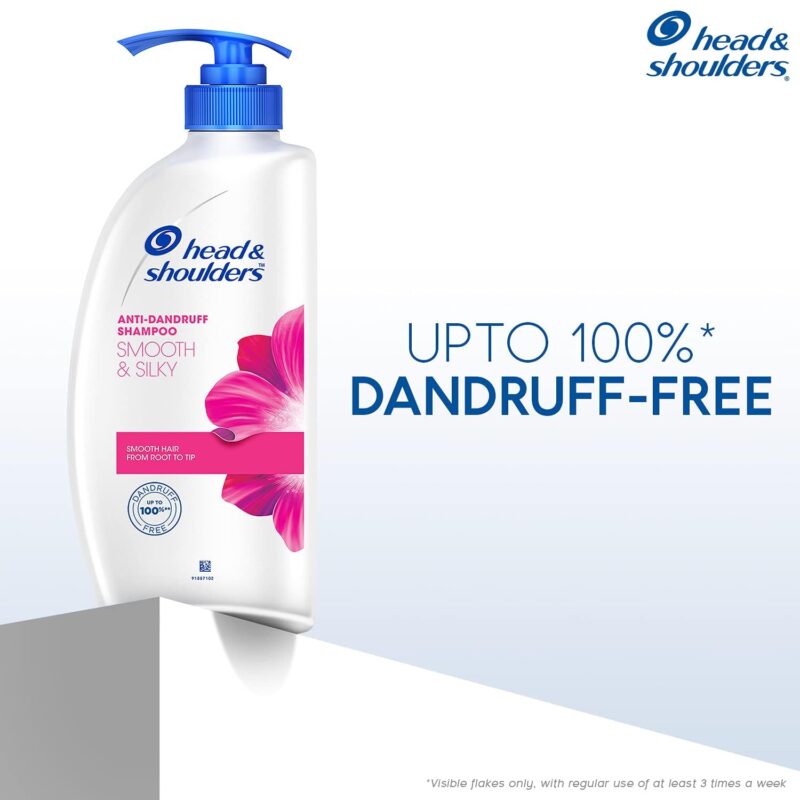 Head & Shoulders Smooth and Silky Anti Dandruff Shampoo - 650ml - Image 2