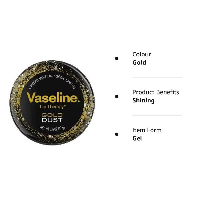 Vaseline Lip Therapy Gold Dust Lip Balm - 17G - Image 3