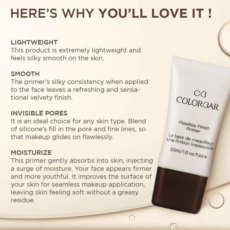 COLORBAR COSMETICS FLAWLESS FINISH PRIMER, TRANSPARENT - 30 ML - Image 4