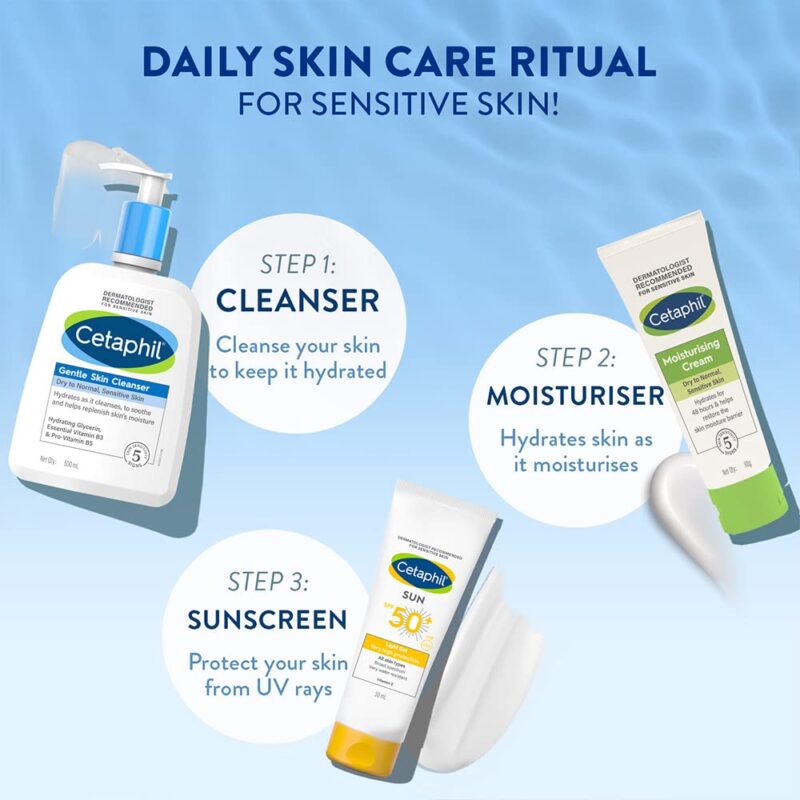 Cetaphil Gentle Skin Cleanser For Dry, Normal Sensitive Skin, 500ml Hydrating Face Wash With Niacinamide,Vitamin B5, Dermatologist Recommended, Paraben, Sulphate Free - Image 6