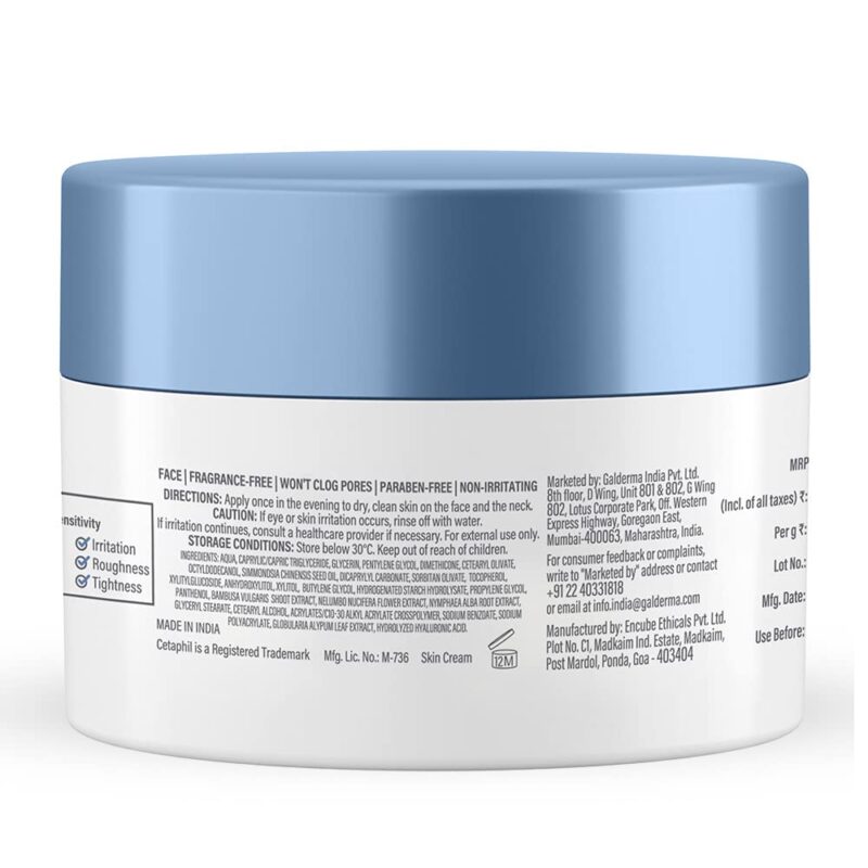 Cetaphil Optimal Hydration Replenishing Night Cream 50g | Lightweight & Fast Absorption | Hyaluronic Acid, Blue Daisy Extract, Niacinamide - Image 8