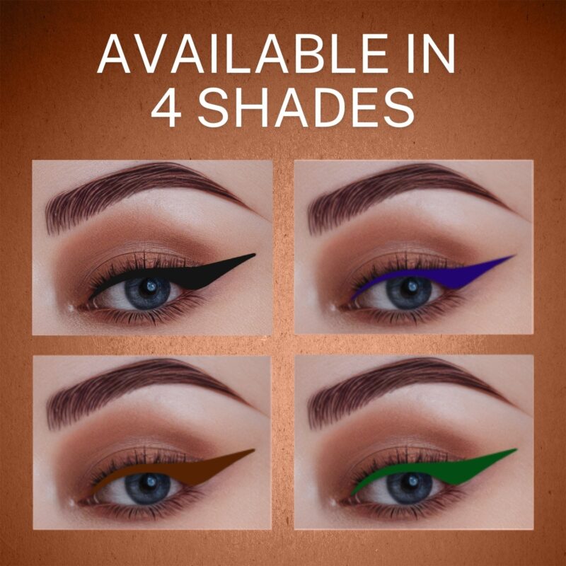 Jaquline USA Pro Stroke Liquid Eyeliner Super Brown 4ml, Enriched with Almond Extract, long lasting, Smudge proof - Image 4