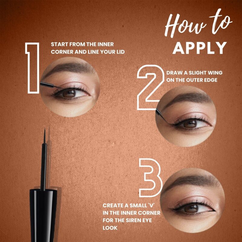 Jaquline USA Pro Stroke Liquid Eyeliner Super Brown 4ml, Enriched with Almond Extract, long lasting, Smudge proof - Image 5
