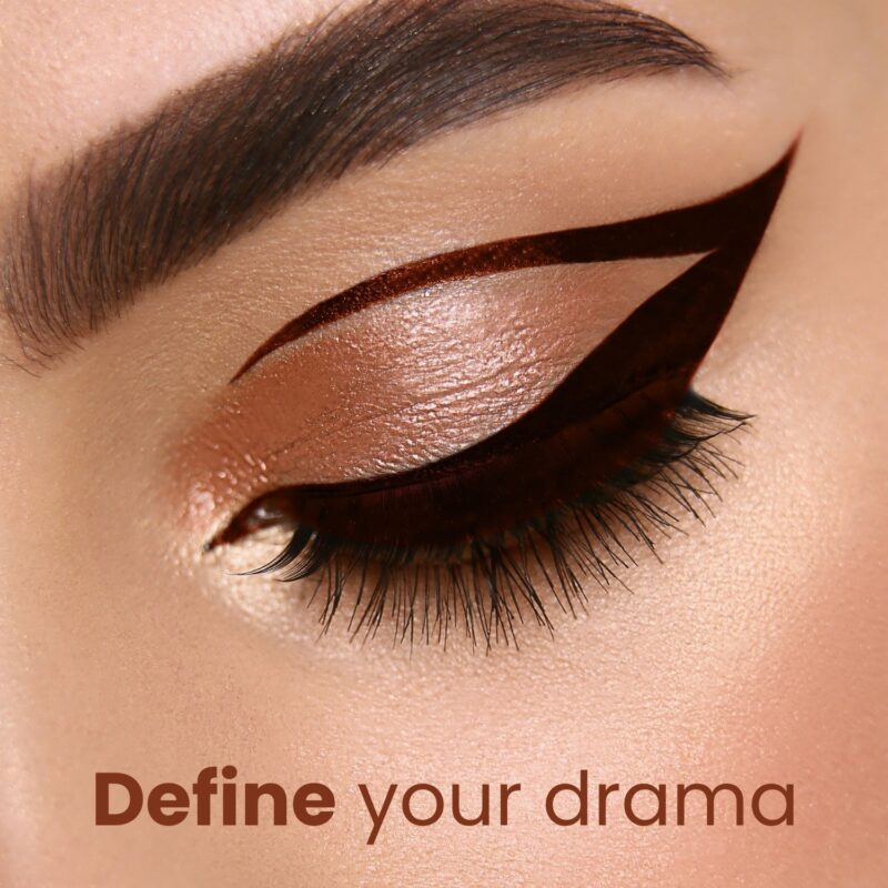 Jaquline USA Pro Stroke Liquid Eyeliner Super Brown 4ml, Enriched with Almond Extract, long lasting, Smudge proof - Image 6
