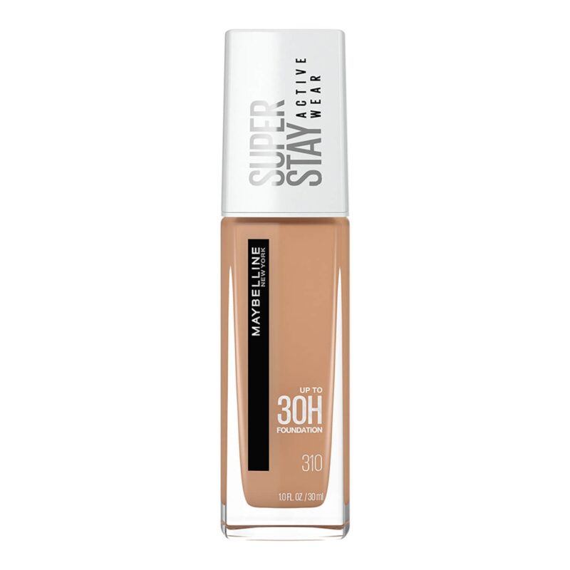 Maybelline New York Super Stay Full Coverage Active Wear Liquid Foundation 310, Sun Beige | Matte Finish with 30 HR Wear; Transfer Proof, 30 ml