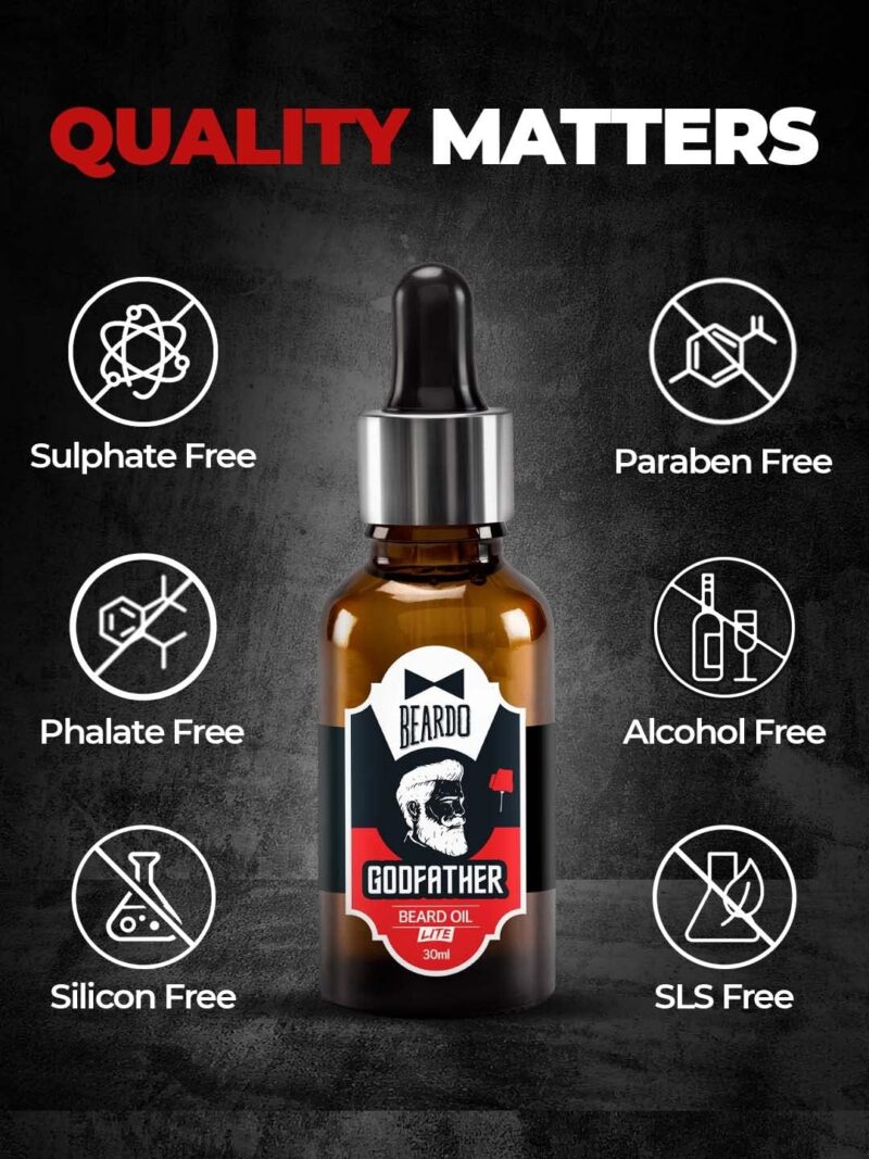 Beardo Beard Oil for men - Godfather Lite Beard and Moustache Oil - 30ml - Image 4