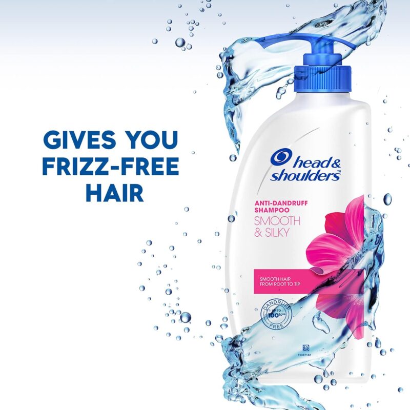 Head & Shoulders Smooth and Silky Anti Dandruff Shampoo - 650ml - Image 4