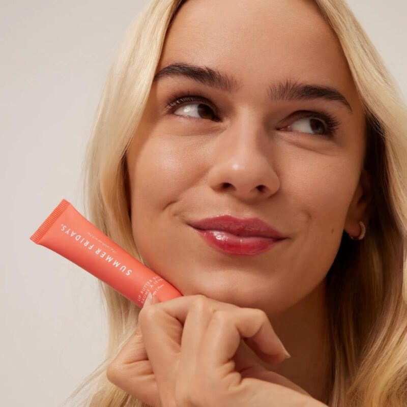 Summer Fridays Lip Butter Balm - Conditioning Lip Mask and Lip Balm for Instant Moisture, Shine and Hydration - Sheer-Tinted, Soothing Lip Care - Poppy (.5 Oz) - Image 3
