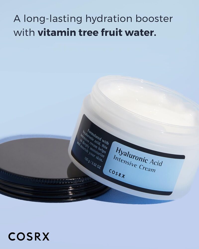 COSRX Hyaluronic Acid Moisturizing Cream, Long-lasting Hydration, Rich Moisturizer for Sensitive Skin 3.52 oz / 100g, Korean Skin Care, Animal Testing Free, Parabens Free - Image 2