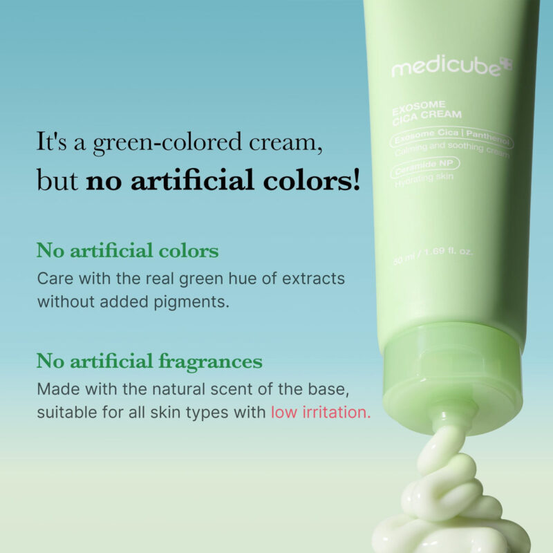 Medicube Exosome Cica Tea Tree Cream For Sensitive Skin With Centella Asiatica Help Reduce Redness And Breakouts. | Low-Irritating, Moisturizing Daily Texture Care | Korean Skincare | 1.7 Fl Oz - Image 4