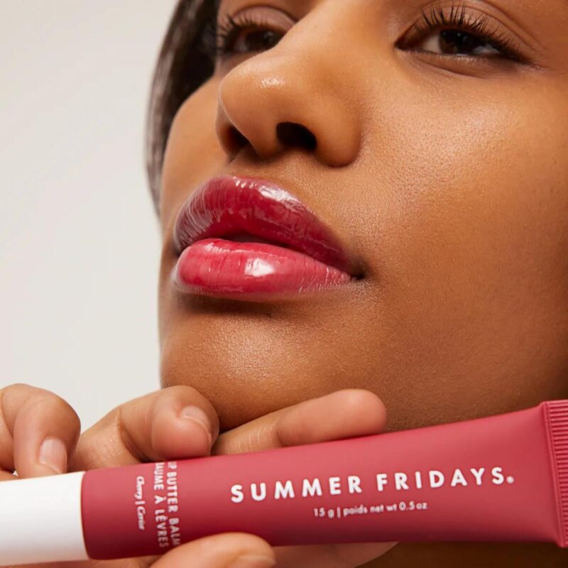 Summer Fridays Lip Butter Balm - Conditioning Lip Mask and Lip Balm for Instant Moisture, Shine and Hydration - Sheer-Tinted, Soothing Lip Care - Cherry (.5 Oz) - Image 3