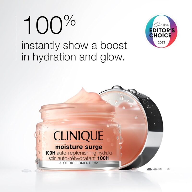 Clinique Moisture Surge 100H Auto-Replenishing Hydrator Oil Free Face Moisturizer With Hyaluronic Acid For All Skin Types | Hydrating + Moisturizing - Image 2