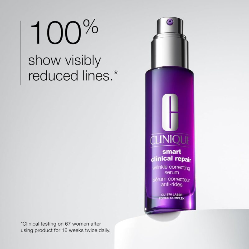 Clinique Smart Clinical Repair Wrinkle Correcting Face Serum With Hyaluronic Acid, Peptides + Advanced Retinoid Serum | Anti-Aging + Hydrating - Image 2