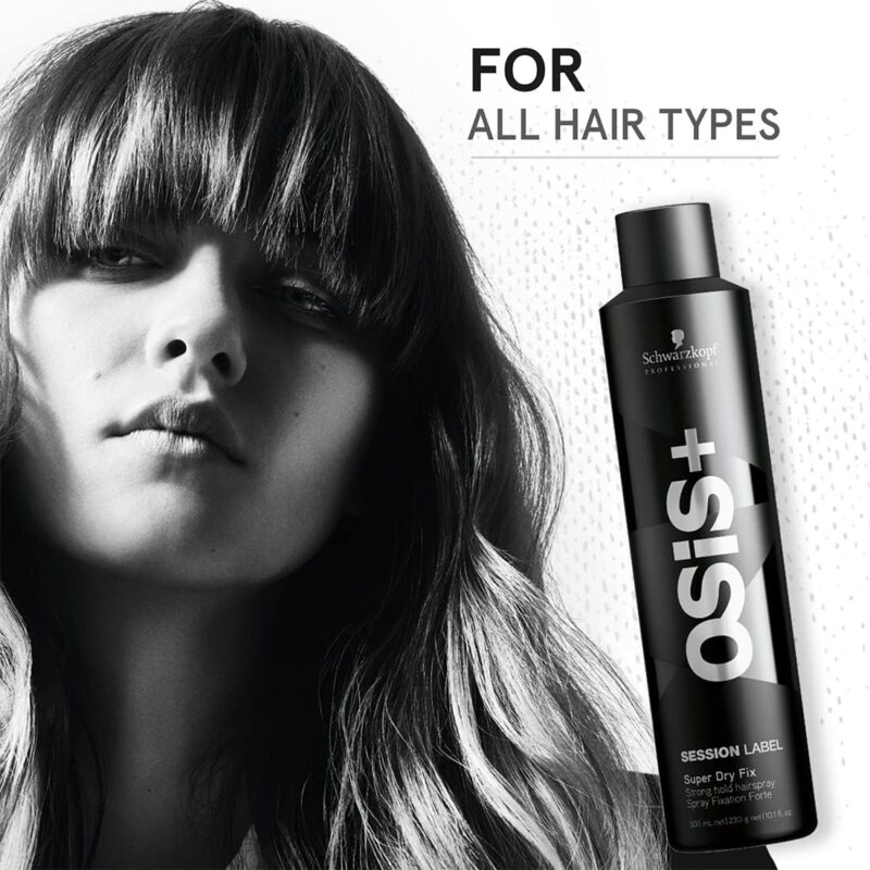 Schwarzkopf Osis+ Session Label Super Dry Fix Holding Spray - 300ml - Image 3