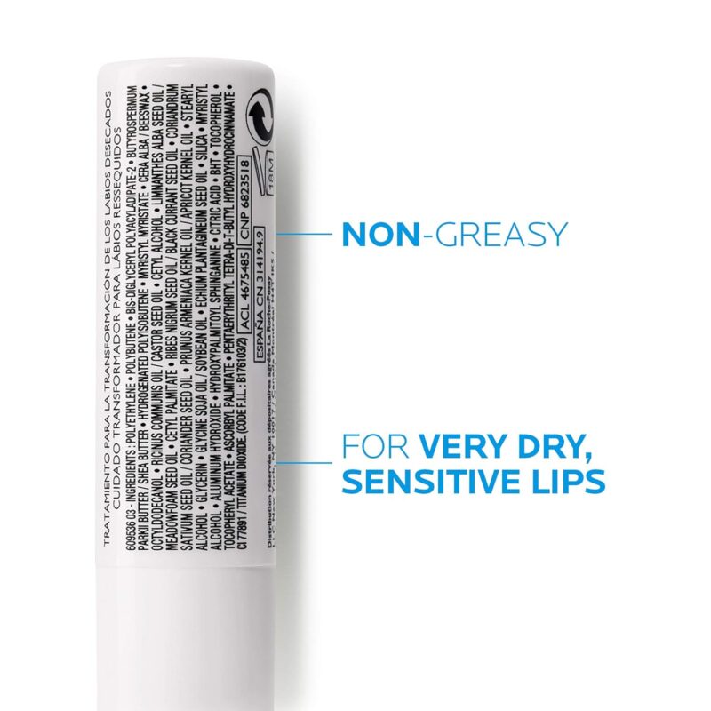 La Roche-Posay Nutritic Lip Balm for Very Dry Lips, Soothes and Repairs Chapped Lips with Shea Butter and Ceramides, 0.15 Fl Oz (Pack of 1) - Image 2