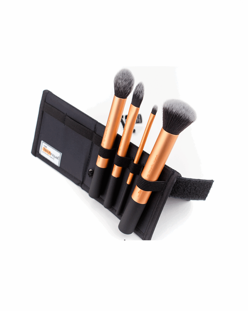 Real Techniques Core Collection 2 In 1 Case+Stand Set Of 4 Make Up Brush