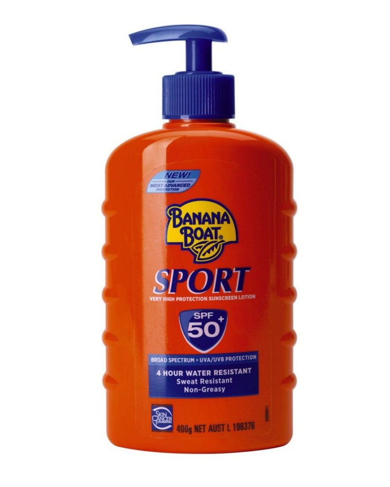 Banana Boat Sport Very High Protection Sunscreen Spf-50 Broad Spectrum Uva/Uvb Protection Sweat Resistant
