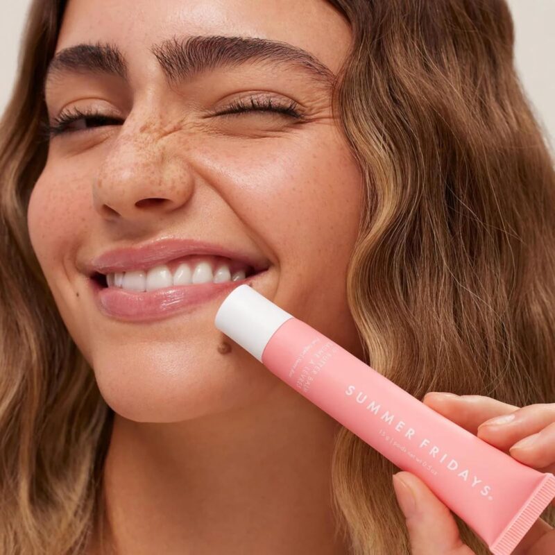Summer Fridays Lip Butter Balm - Conditioning Lip Mask and Lip Balm for Instant Moisture, Shine and Hydration - Sheer-Tinted, Soothing Lip Care - Pink Sugar (.5 Oz) - Image 3