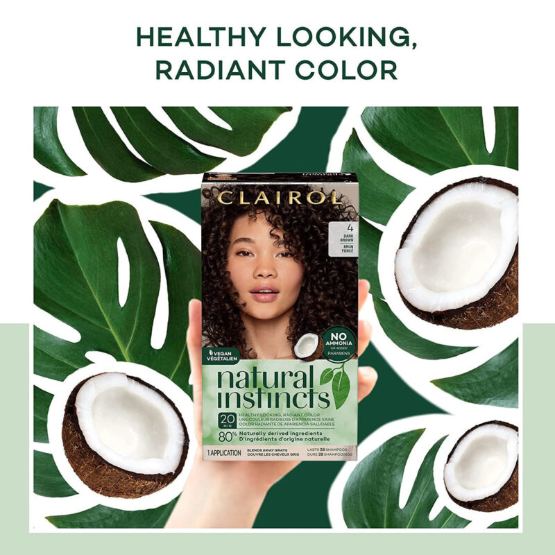 Clairol Natural Instincts Hair Color 4 Dark Brown - Image 6