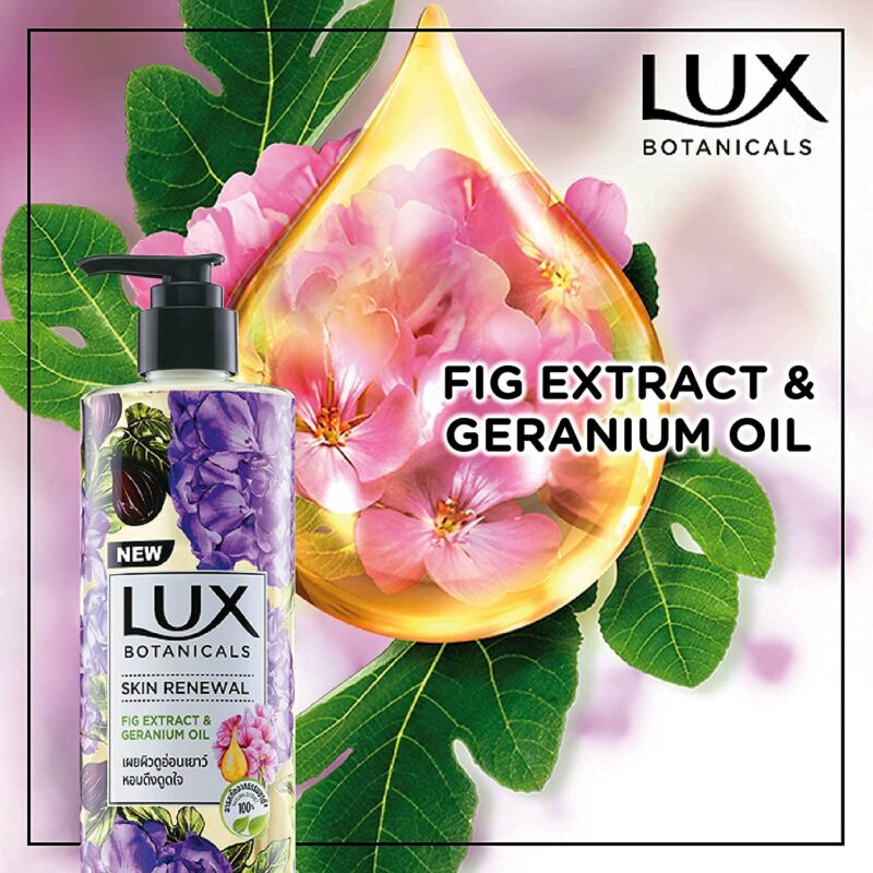 Lux Botanical Skin Renewal Fig Extract & Geranium Oil Body Wash - 450ml - Image 4