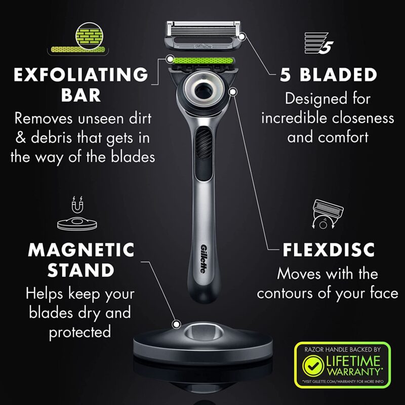 Gillette Mens Razor with Exfoliating Bar by GilletteLabs, Shaving Kit for Men - Image 2