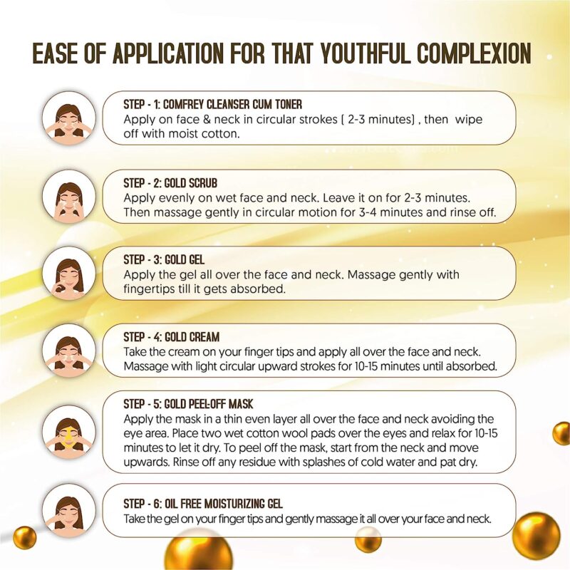 VLCC Natural Sciences Gold Facial Kit for Luminous and Radiant Complexion 60g - Image 3