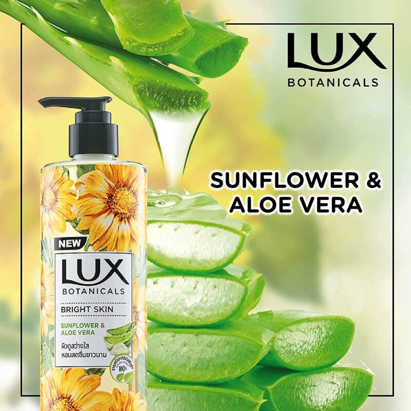LUX Botanicals Bright Skin  Sunflower & Aloe Vera Body wash - 450ml - Image 4