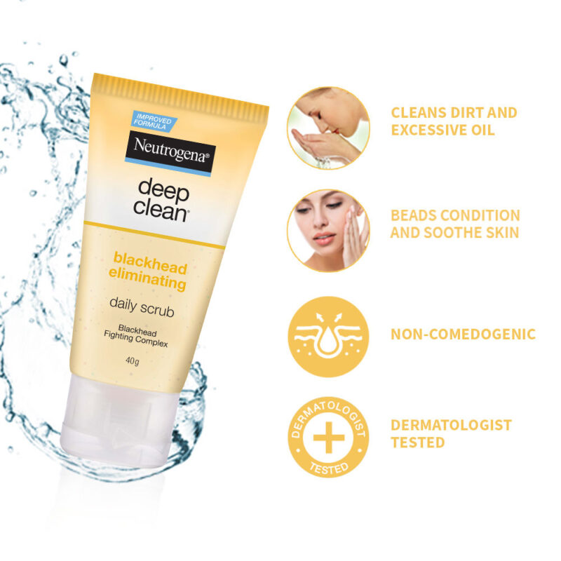 Neutrogena Deep Clean Blackhead Eliminiting Scrub-40g - Image 5