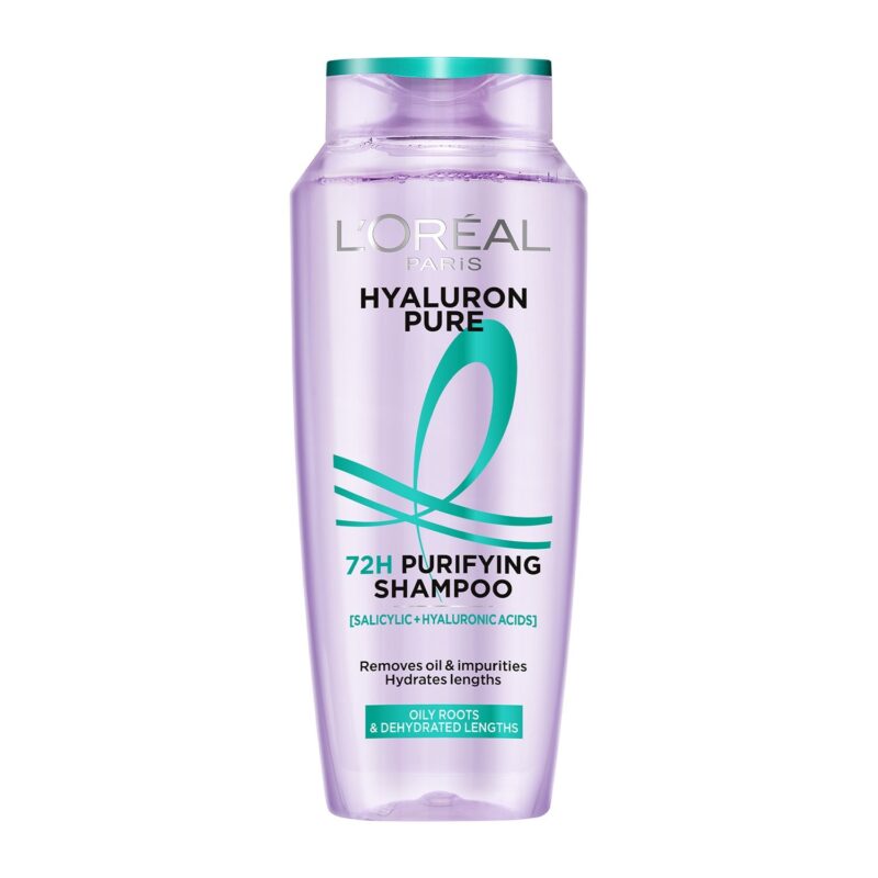 Lâ€™OrÃ©al Paris Hyaluron Pure 72H Purifying Shampoo For Fresh Scalp & Hydrated Hair, 340 ml