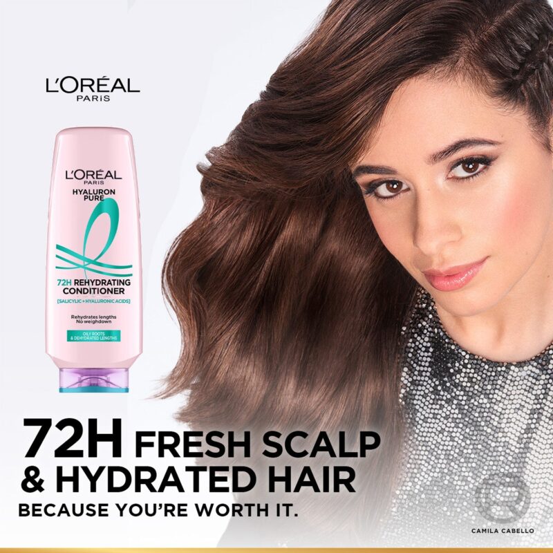 Lâ€™OrÃ©al Paris Hyaluron Pure 72H Rehydrating Conditioner For Smooth Tangle-Free Hair, 175 ml - Image 6