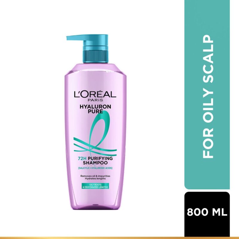 Lâ€™OrÃ©al Paris Hyaluron Pure 72H Purifying Shampoo For Fresh Scalp & Hydrated Hair, 800 ml - Image 12