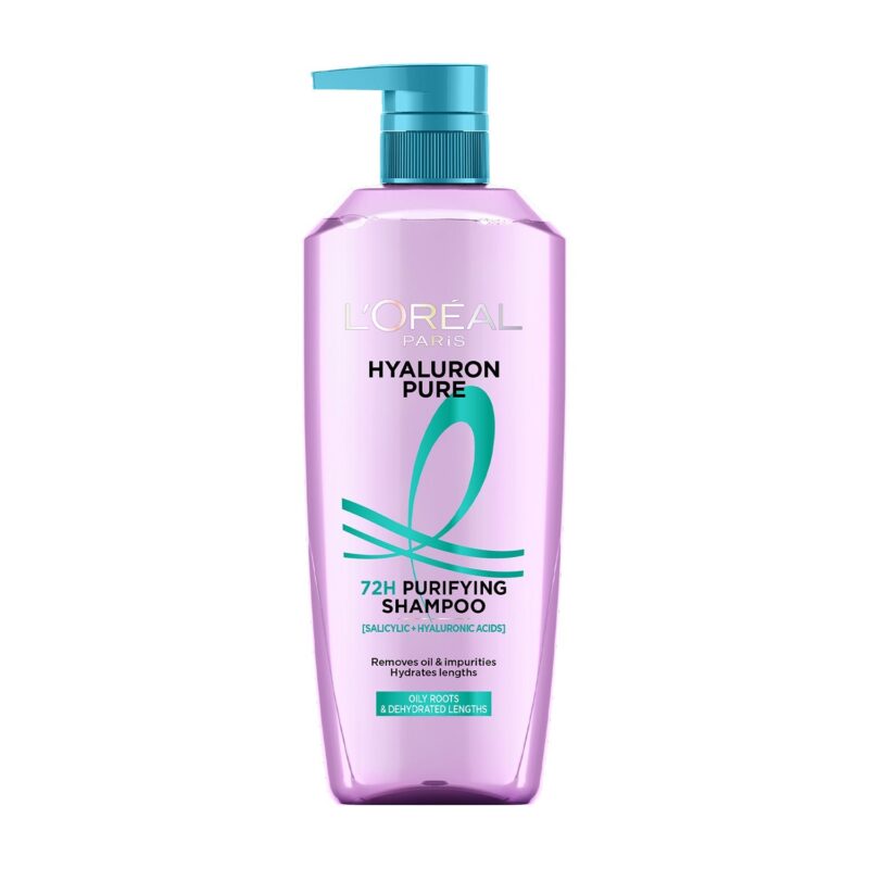 Lâ€™OrÃ©al Paris Hyaluron Pure 72H Purifying Shampoo For Fresh Scalp & Hydrated Hair, 800 ml