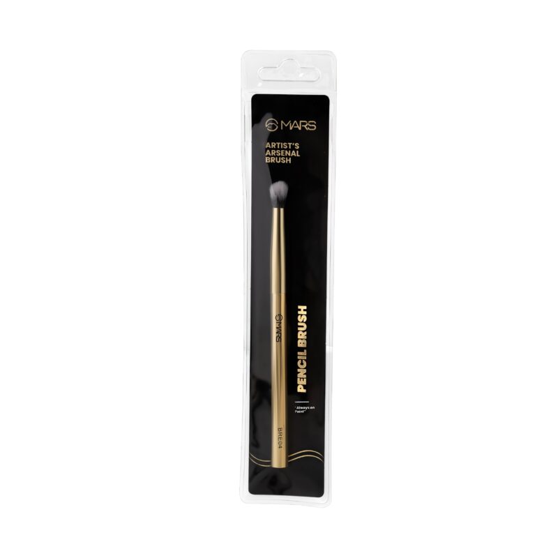 MARS Artist's Arsenal Professional Eyeshadow Smudging Pencil Brush | Precise Synthetic Bristles | Feather Soft Touch | Luxe Packaging Makeup Brush (Golden) - Image 2