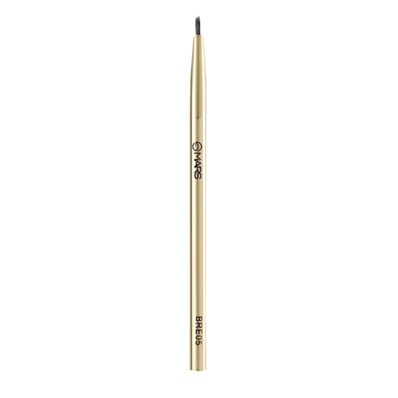 MARS Artist's Arsenal Professional Eyeliner Brush | Feather Soft Touch | Precise Synthetic Bristles | Perfect For Winged Eye Liner | Luxe Packaging Makeup Brush (Golden)