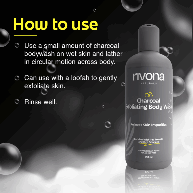 Rivona CHARCOAL BODY WASH WITH SCRUB - Image 7