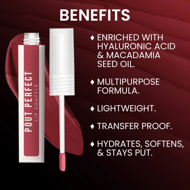 Jaquline USA Pout Perfect Lip Souffle Dreamy Tiramisu 06 - Image 6