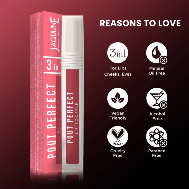 Jaquline USA Pout Perfect Lip Souffle Dreamy Tiramisu 06 - Image 8