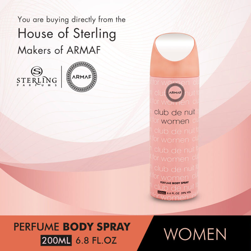 Armaf Club De Nuit Perfume Body Spray For Women - 200ML - Image 3
