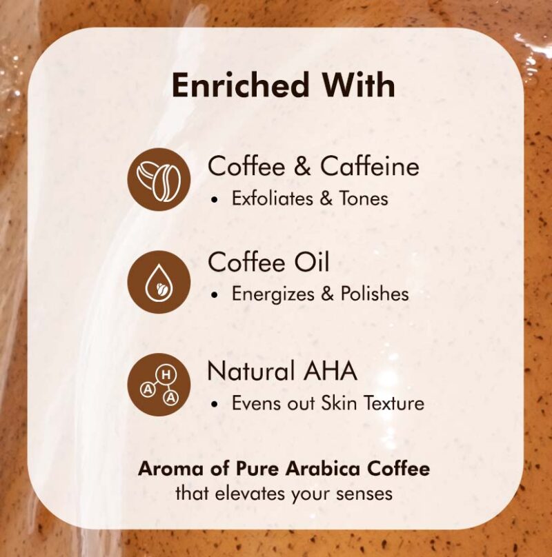 M Caffeine Espresso Coffee Body Wash + Scrub with Natural AHA - 300ml - Image 5