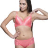 Eva Paris-Bra Panty Set-Peach-No-2398