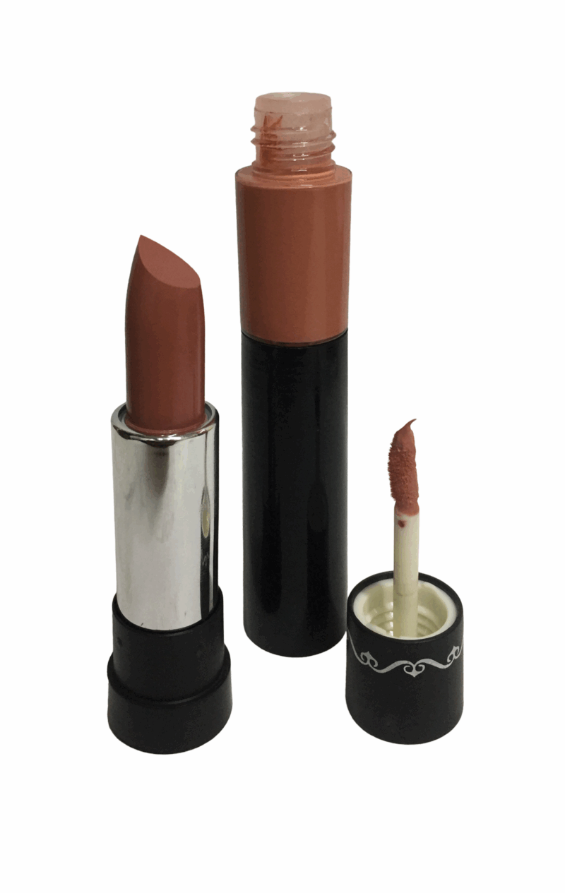 THE NUDES  Duo Matte Finish and Moisturizing Lipstick and Lip Gloss - Image 2