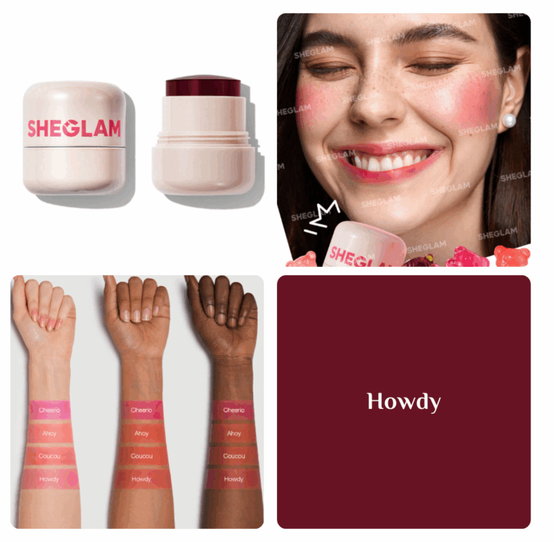 SHEGLAM Jelly-Licious Hydrating Lip & Blush Tint - 10g Howdy - Image 2
